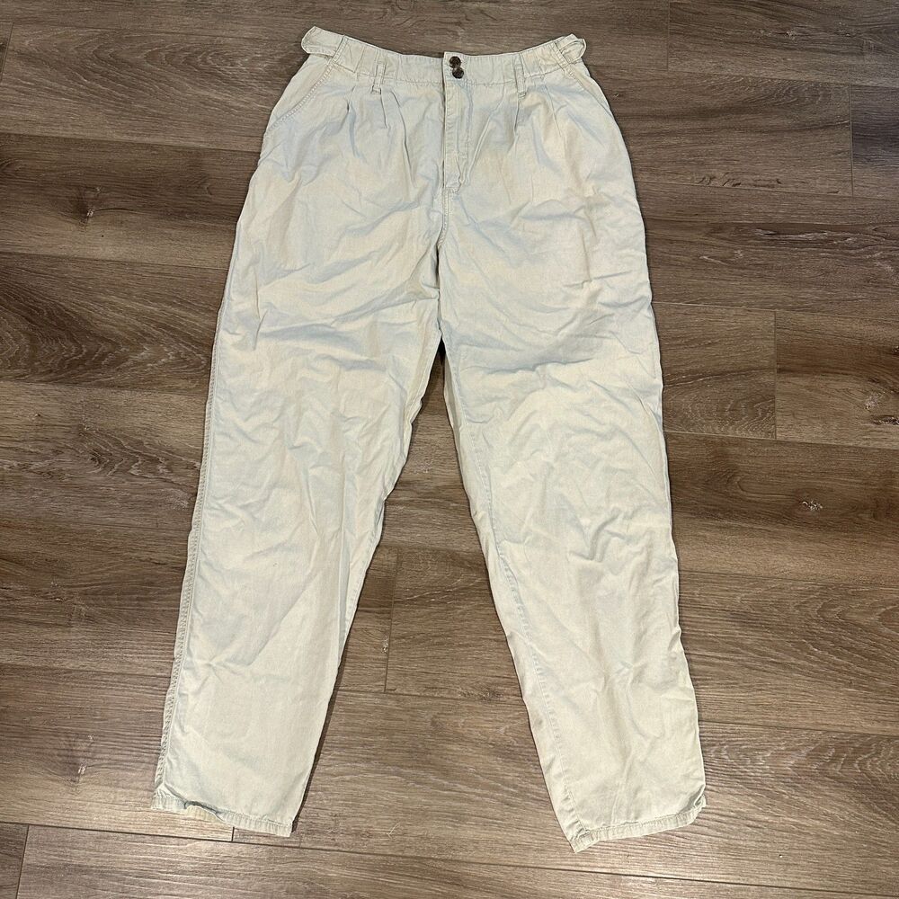 Vintage Royal Robbins Pleated High Waist Cotton Canvas Outdoor Pants Women's 12